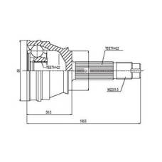 ( 363K ) - TRC - HOMOCINETICA L.RUEDA FIAT PALIO SIENA ESTRADA FIORINO COPA 80MM (22X22) SEG EXT