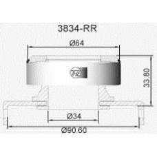 ( 3834RR ) - THE - CRAPODINA EMBRAGUE FORD MONDEO 1.6, 1.8, 2.0 16 VALVULAS