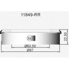 ( 11849RR ) - THE - CRAPODINA EMBRAGUE TRACTOR FIAT 400 - 500 – 700 ( Æ Interior 63 mm.)