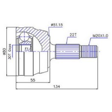 ( 548K ) - TRC - HOMOCINETICA L.RUEDA VW GOL GACEL SENDA SAVEIRO (22X30) SEG INTERNO