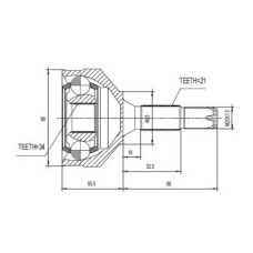 ( 575K ) - TRC - HOMOCINETICA L.RUEDA PEUGEOT 206 1,9D HDI (21X34) SEG INT